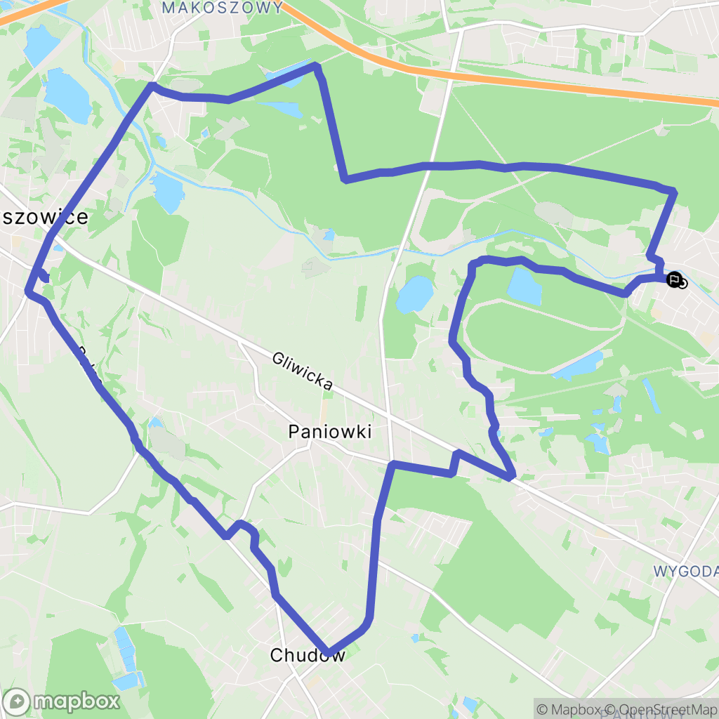 Ruda Śląska: mapa trasy - Poland