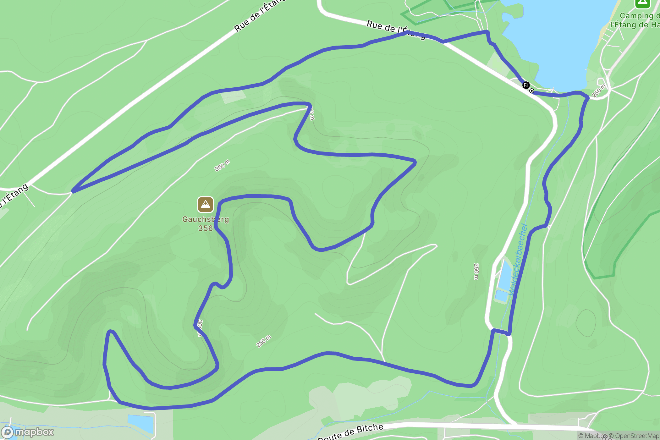 Philippsbourg : carte du parcours de randonnée - France