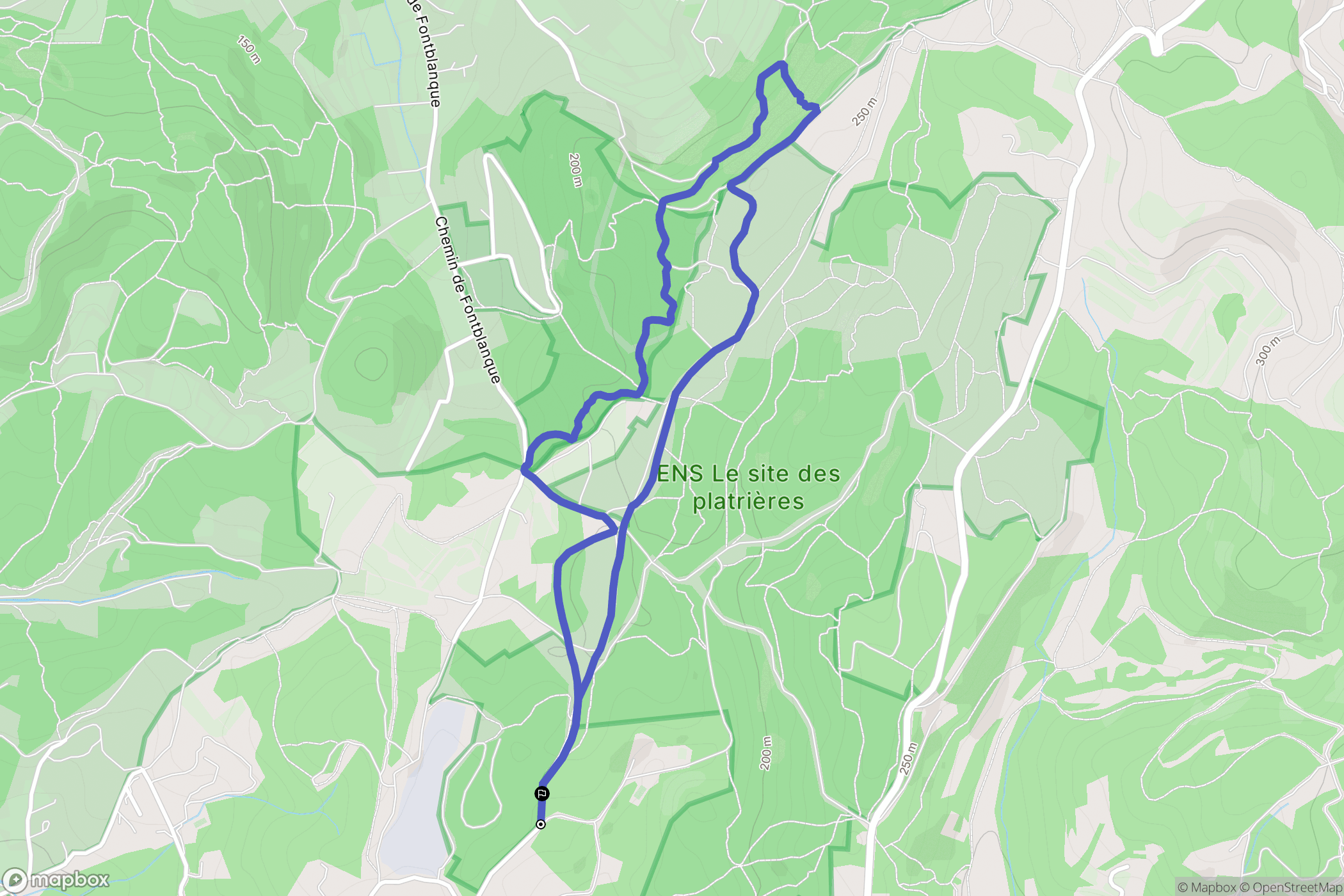 L'Isle-sur-la-Sorgue : carte du parcours de randonnée - France