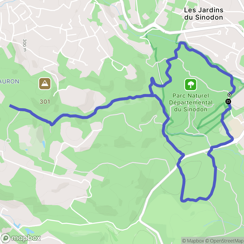 Roquefort-les-Pins : carte du parcours de randonnée - France