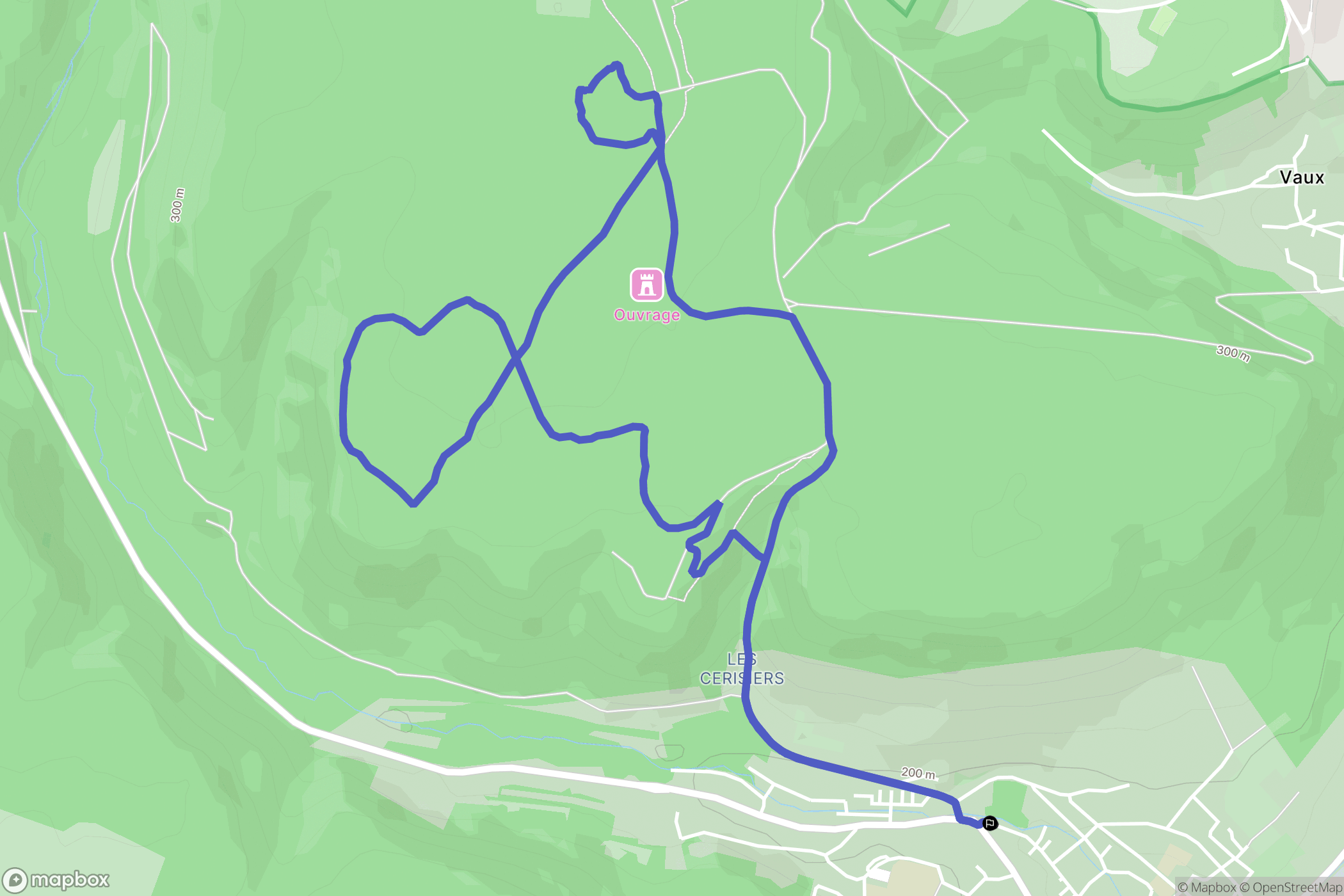 Ars-sur-Moselle : carte du parcours de randonnée - France