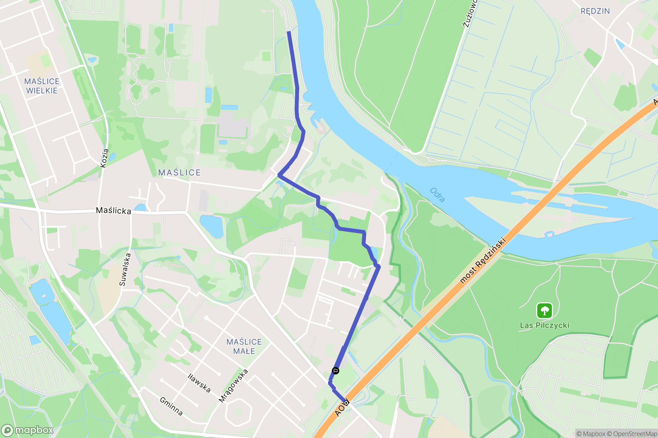 Wrocław: mapa trasy - Poland