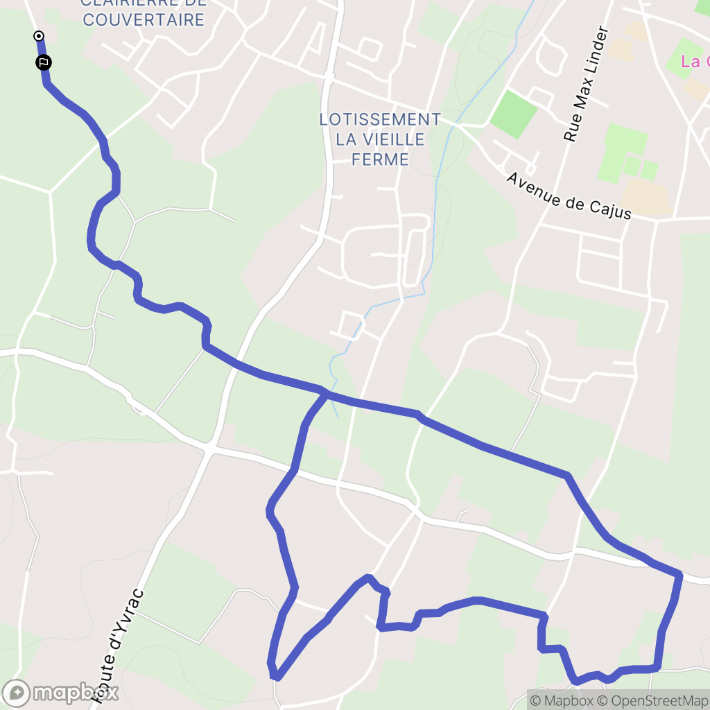Saint-Loubès : carte du parcours de randonnée - France