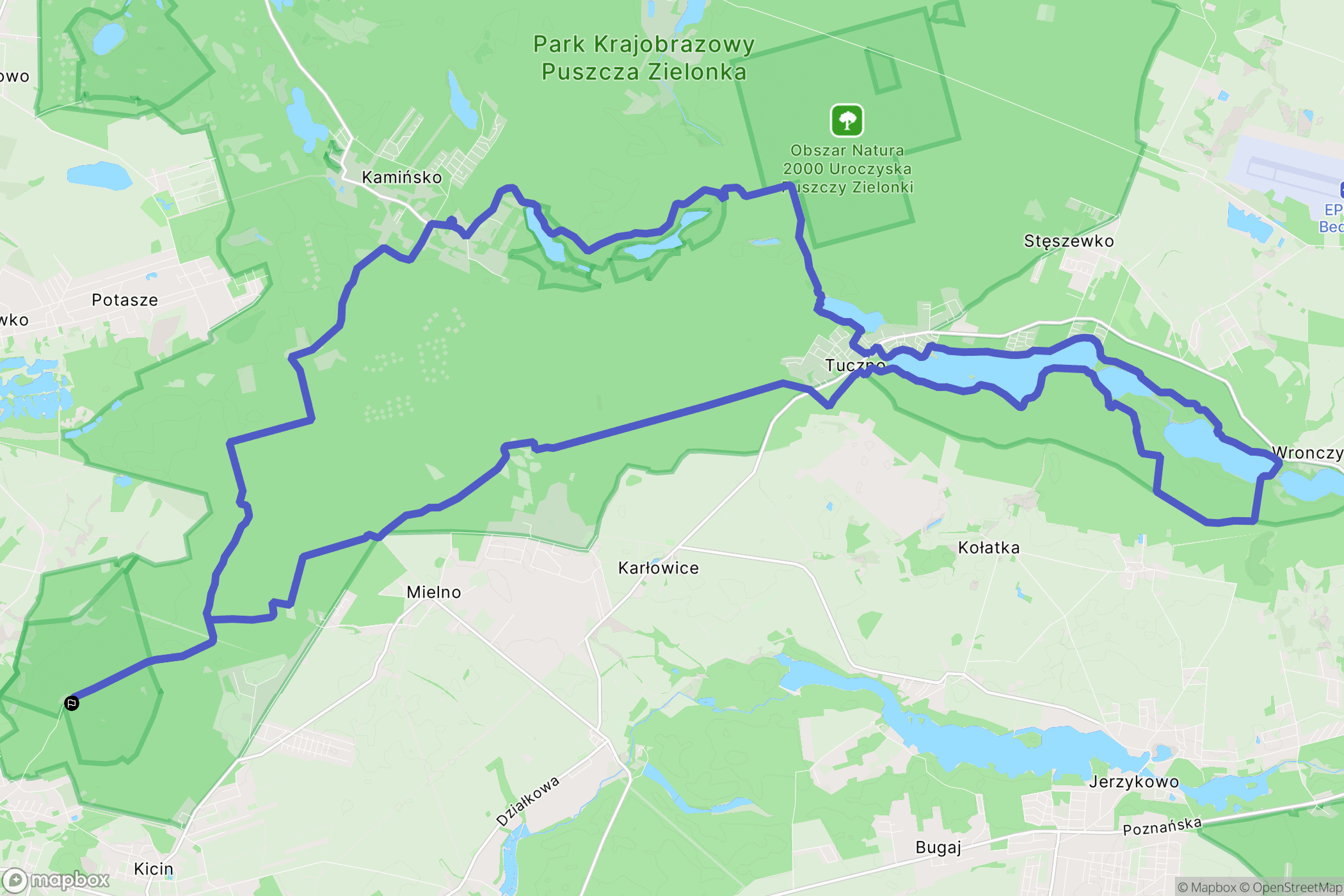 Czerwonak: mapa trasy - Poland