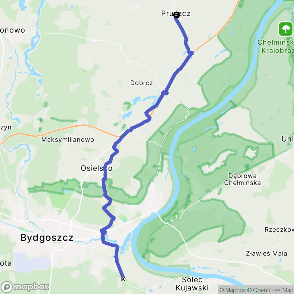 Bydgoszcz: mapa trasy - Poland