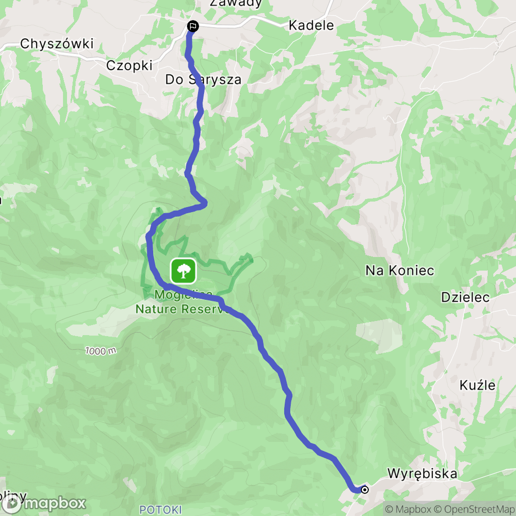 Zalesie: mapa trasy - Poland