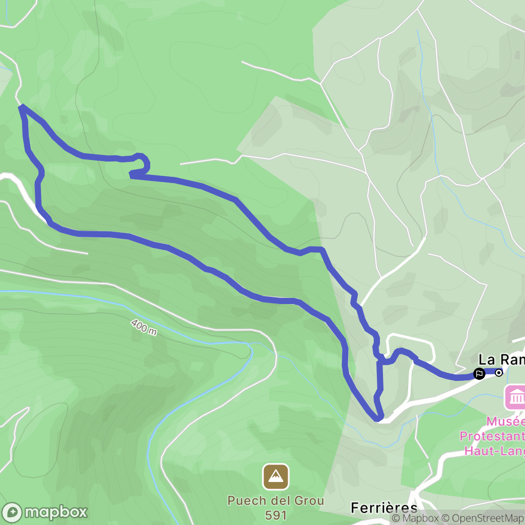 Fontrieu : carte du parcours de randonnée - France