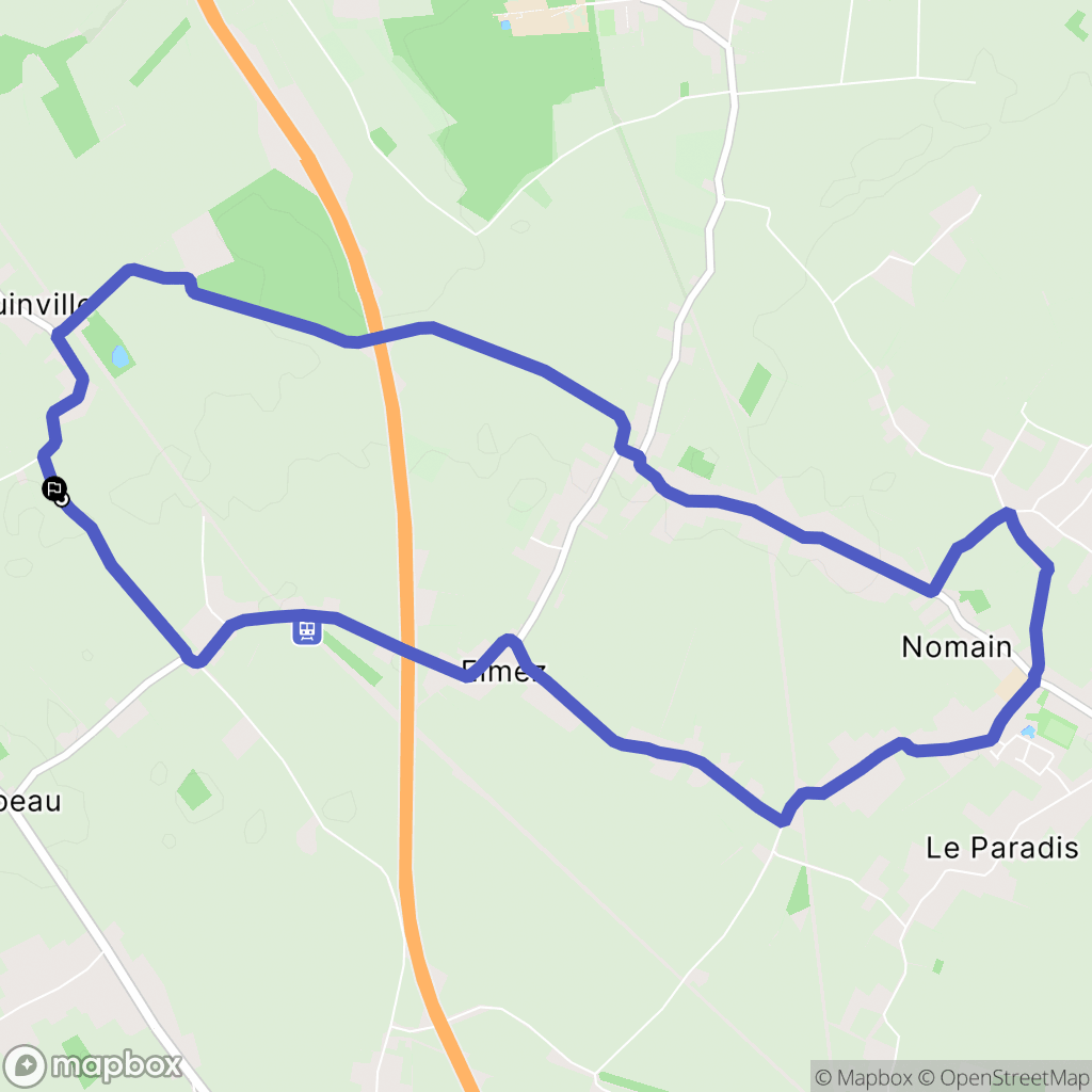 Cappelle-en-Pévèle : carte du parcours de randonnée - France