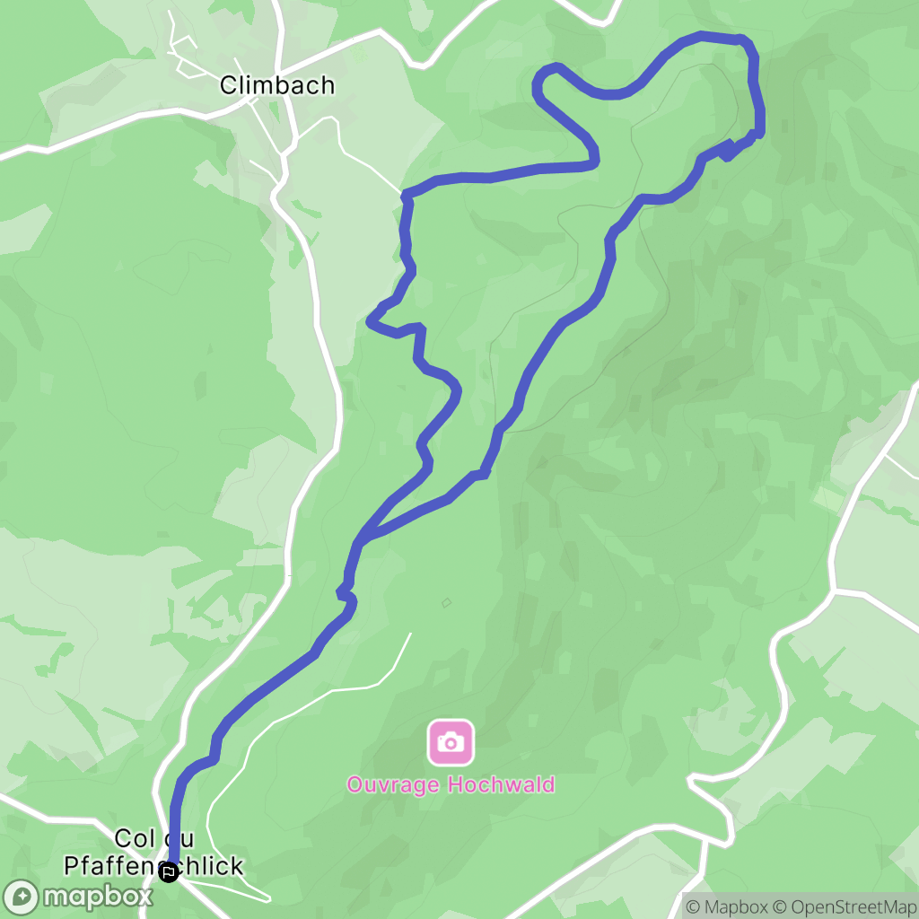 Climbach : carte du parcours de randonnée - France