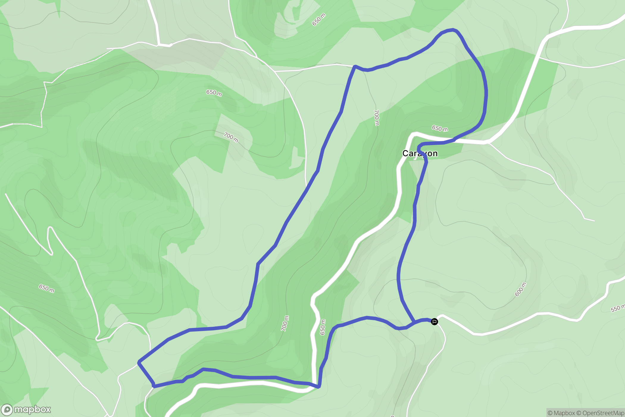 Berlats : carte du parcours de randonnée - France
