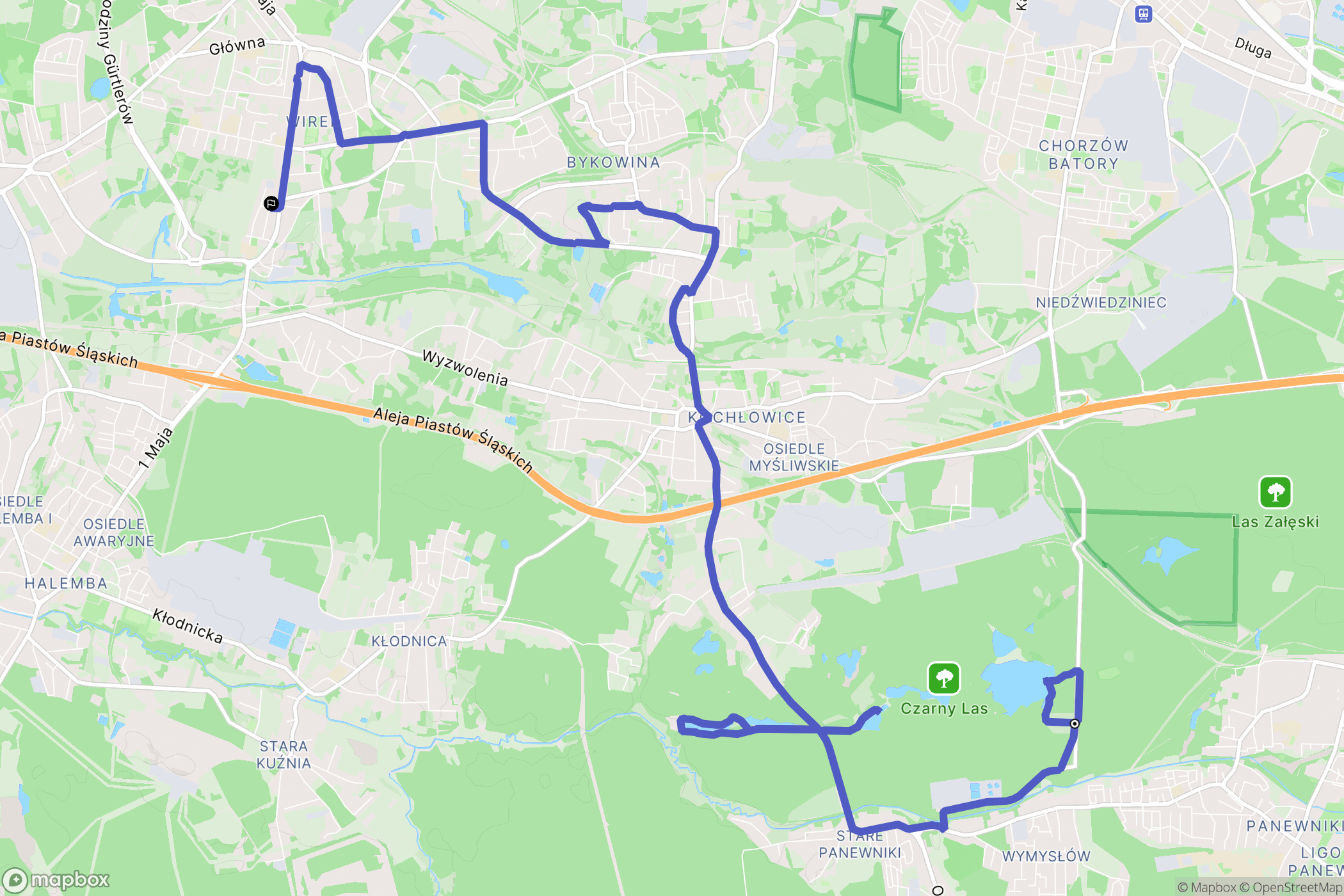 Ruda Śląska: mapa trasy - Poland