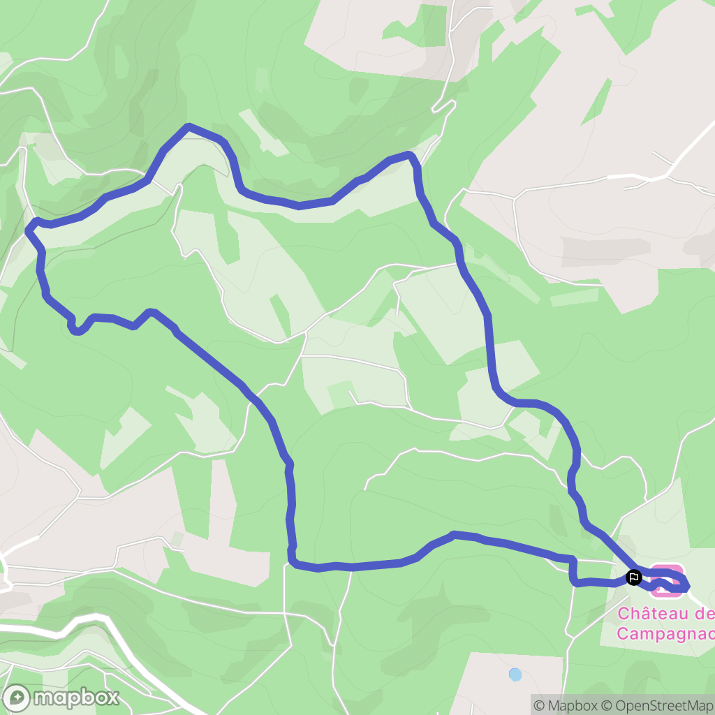 Sarlat-la-Canéda : carte du parcours de randonnée - France