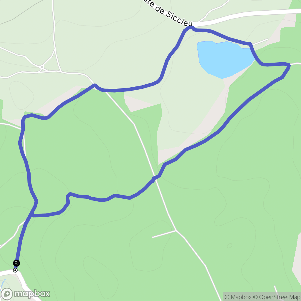 Siccieu-Saint-Julien-et-Carisieu : carte du parcours de randonnée - France
