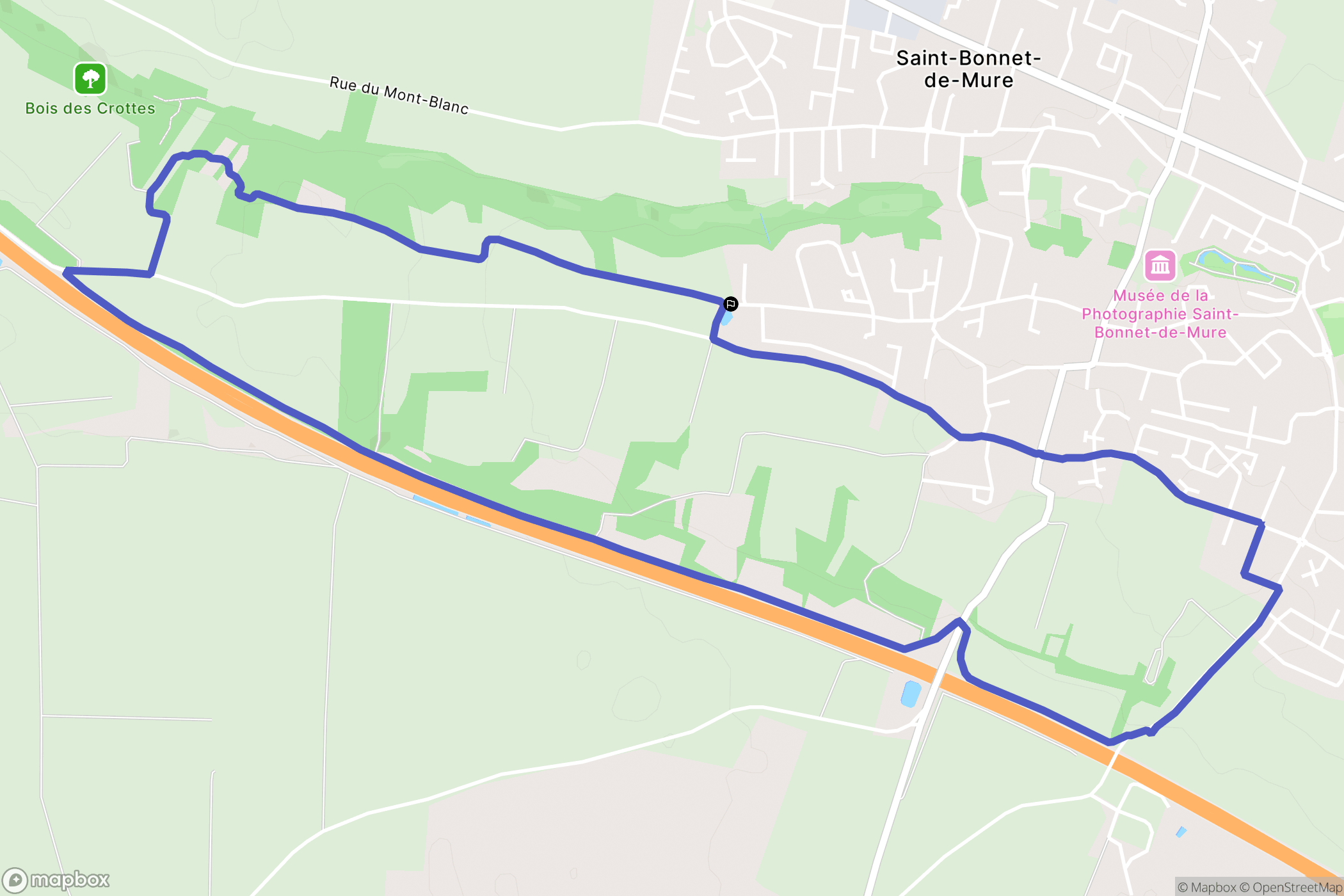 Saint-Bonnet-de-Mure : carte du parcours de randonnée - France