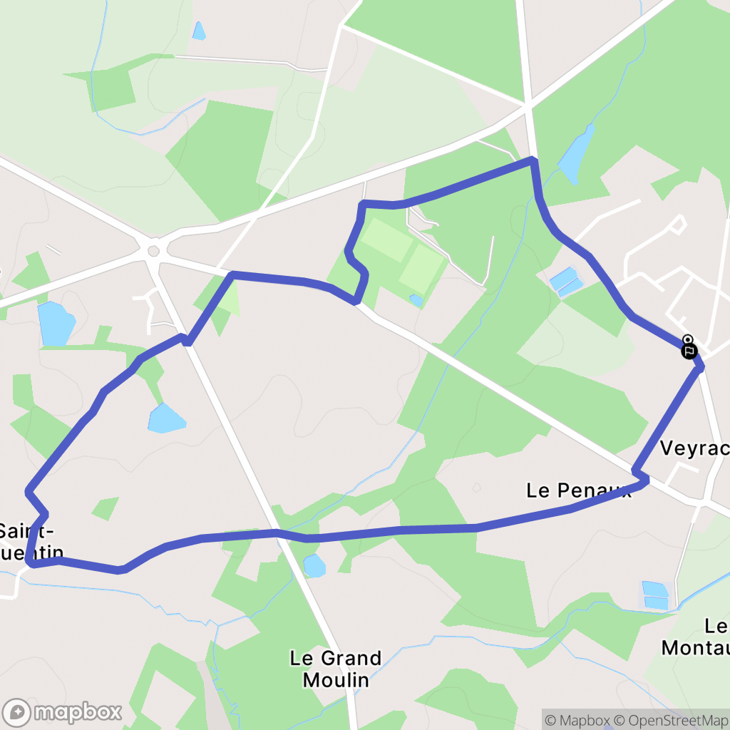 Veyrac : carte du parcours de randonnée - France