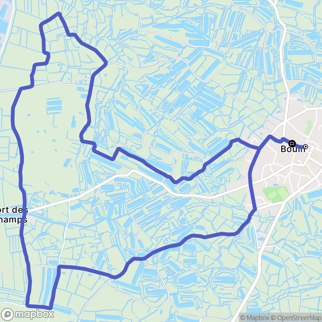 Bouin : carte du parcours de randonnée - France