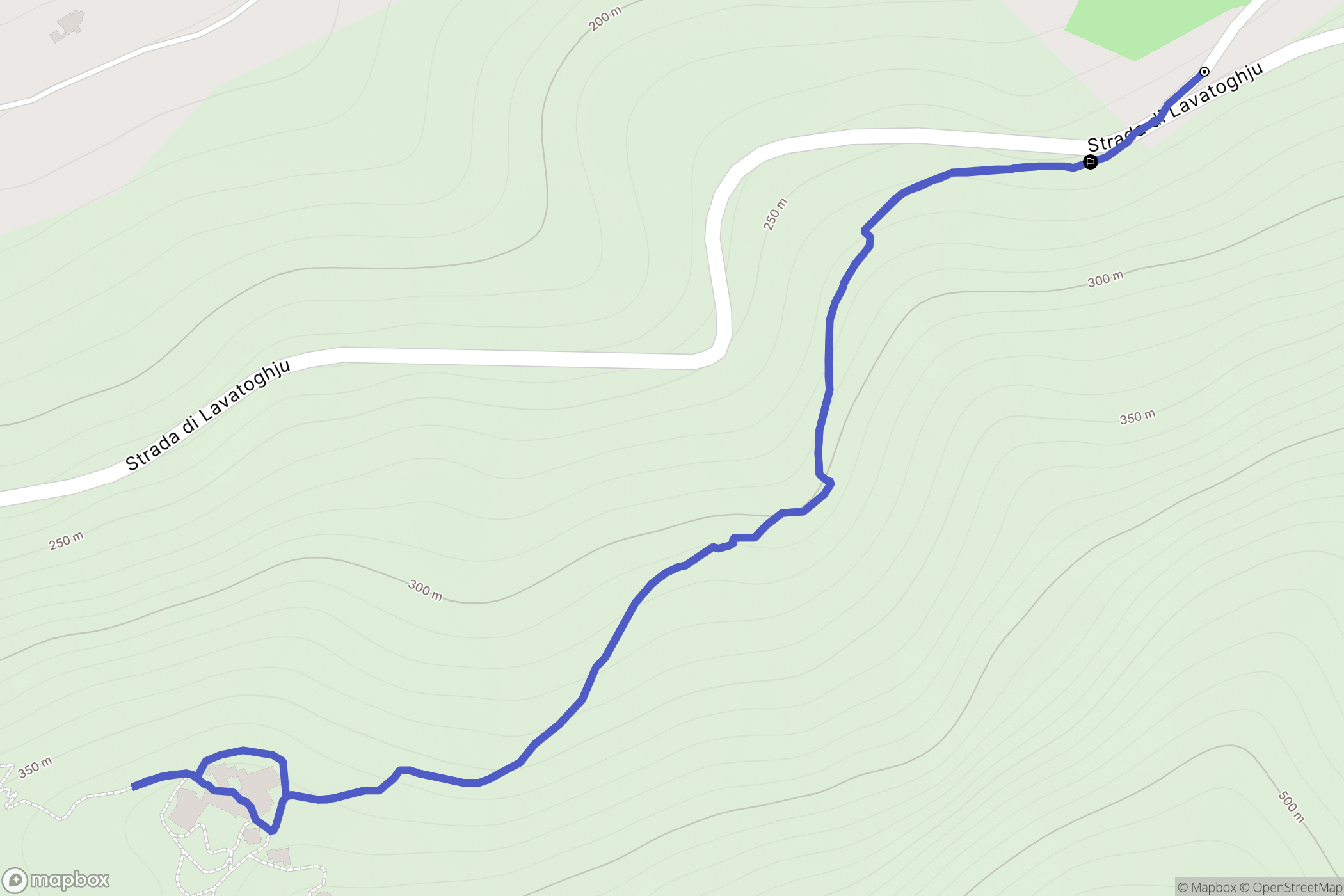 Lumio : carte du parcours de randonnée - France