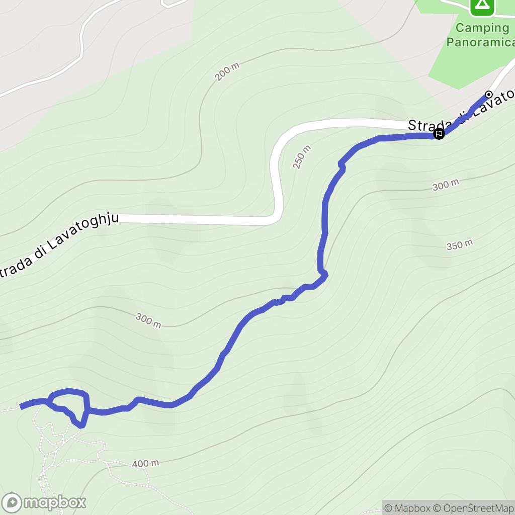 Lumio : carte du parcours de randonnée - France