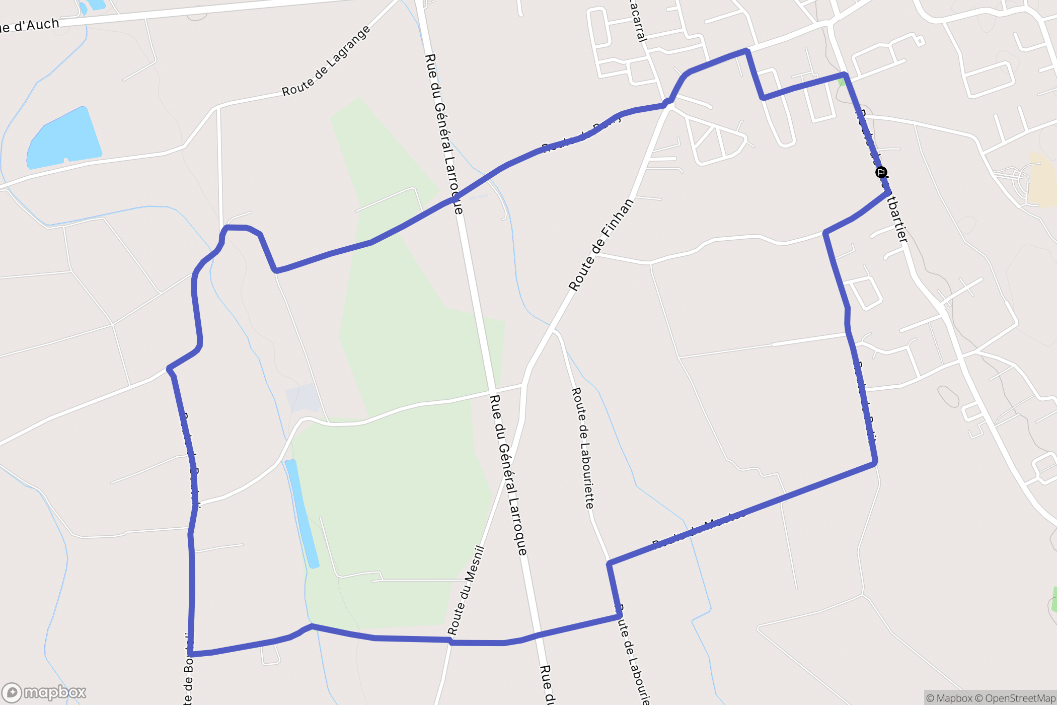 Montech : carte du parcours de randonnée - France