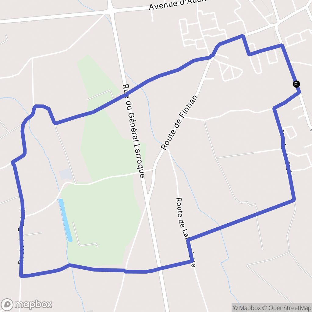Montech : carte du parcours de randonnée - France