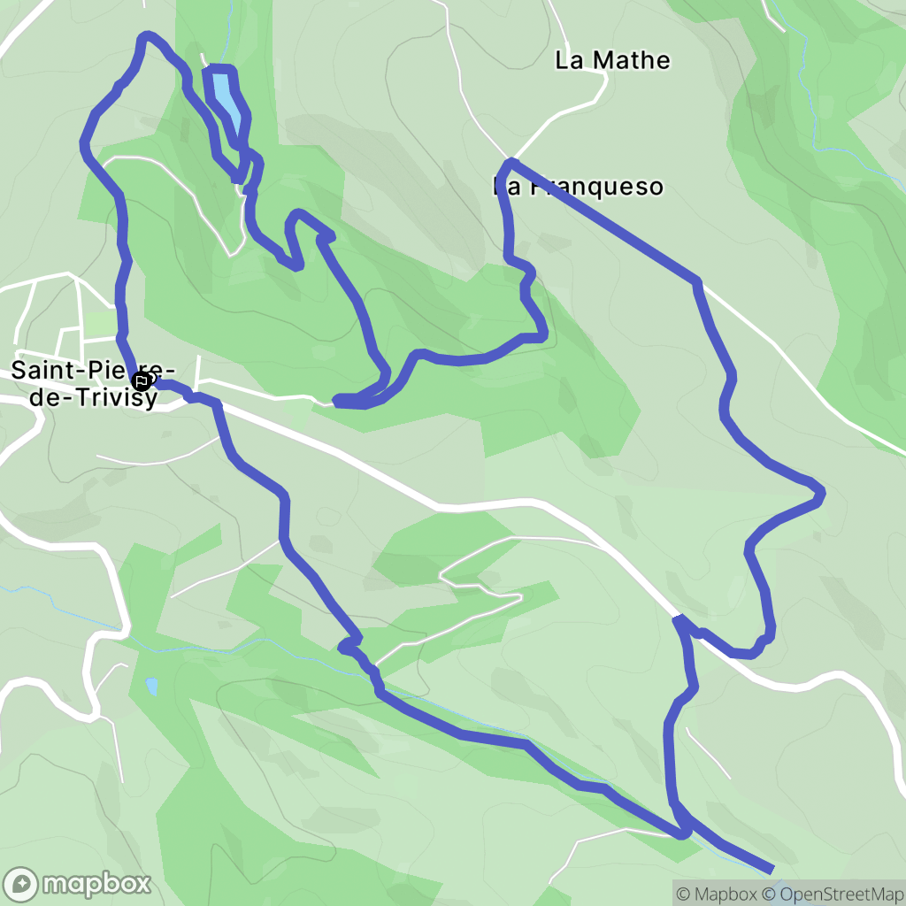Saint-Pierre-de-Trivisy : carte du parcours de randonnée - France
