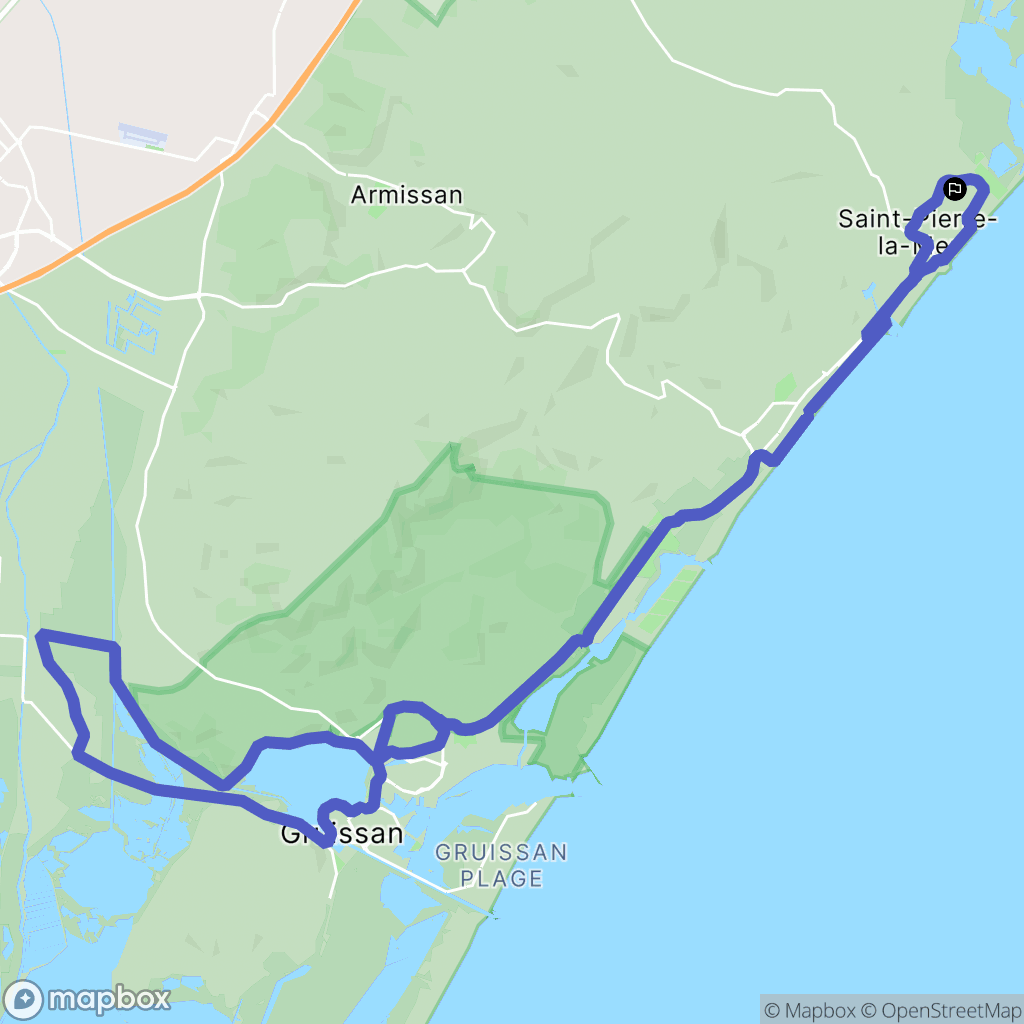 Fleury : carte du parcours de randonnée - France