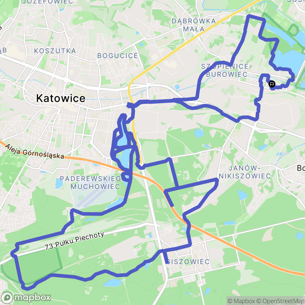 Katowice: mapa trasy - Poland