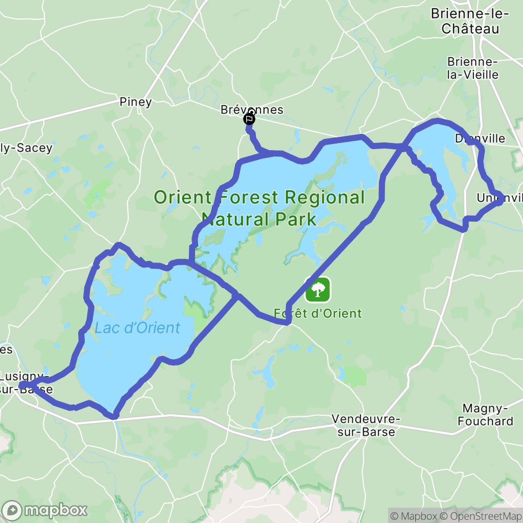 Brévonnes : carte du parcours de randonnée - France
