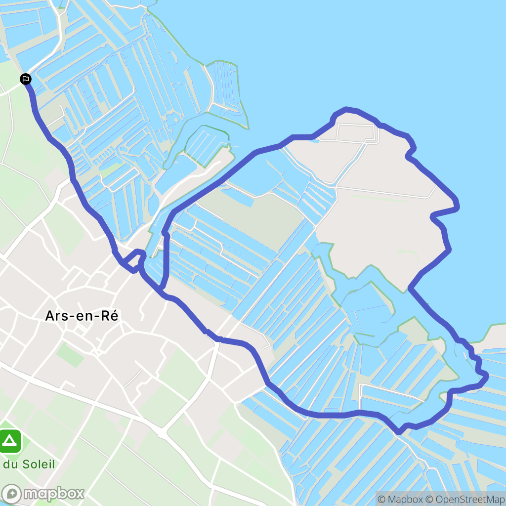Ars-en-Ré : carte du parcours de randonnée - France
