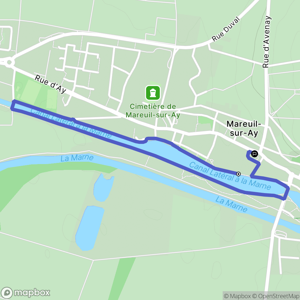 Aÿ-Champagne : carte du parcours de randonnée - France