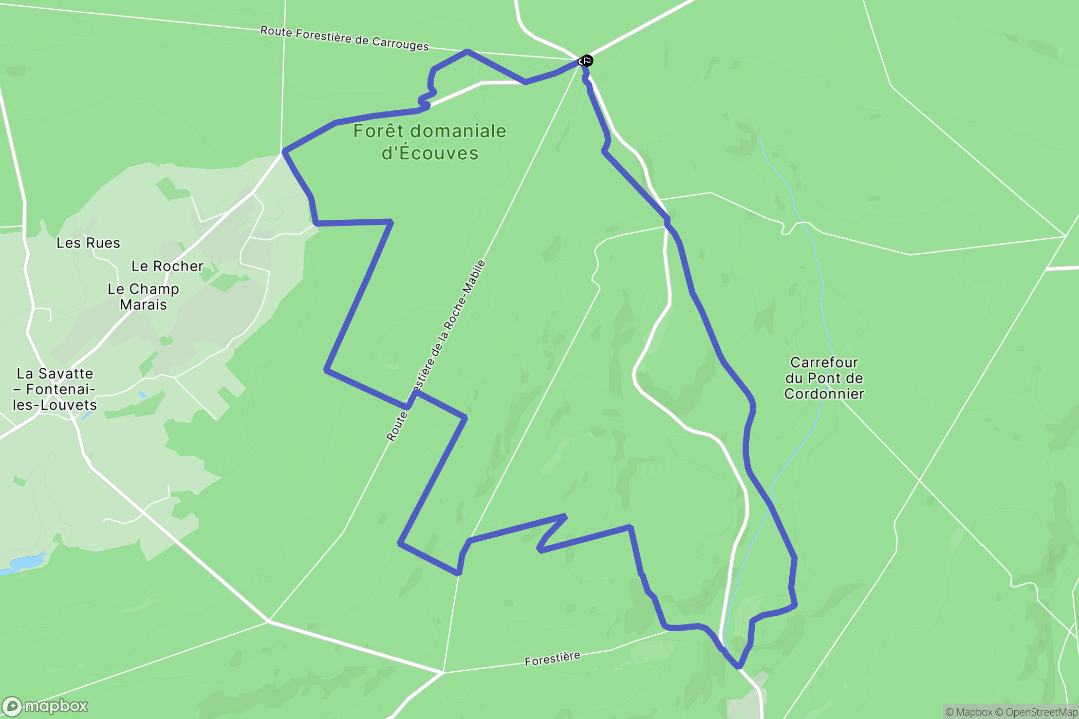 La Ferrière-Béchet : carte du parcours de randonnée - France