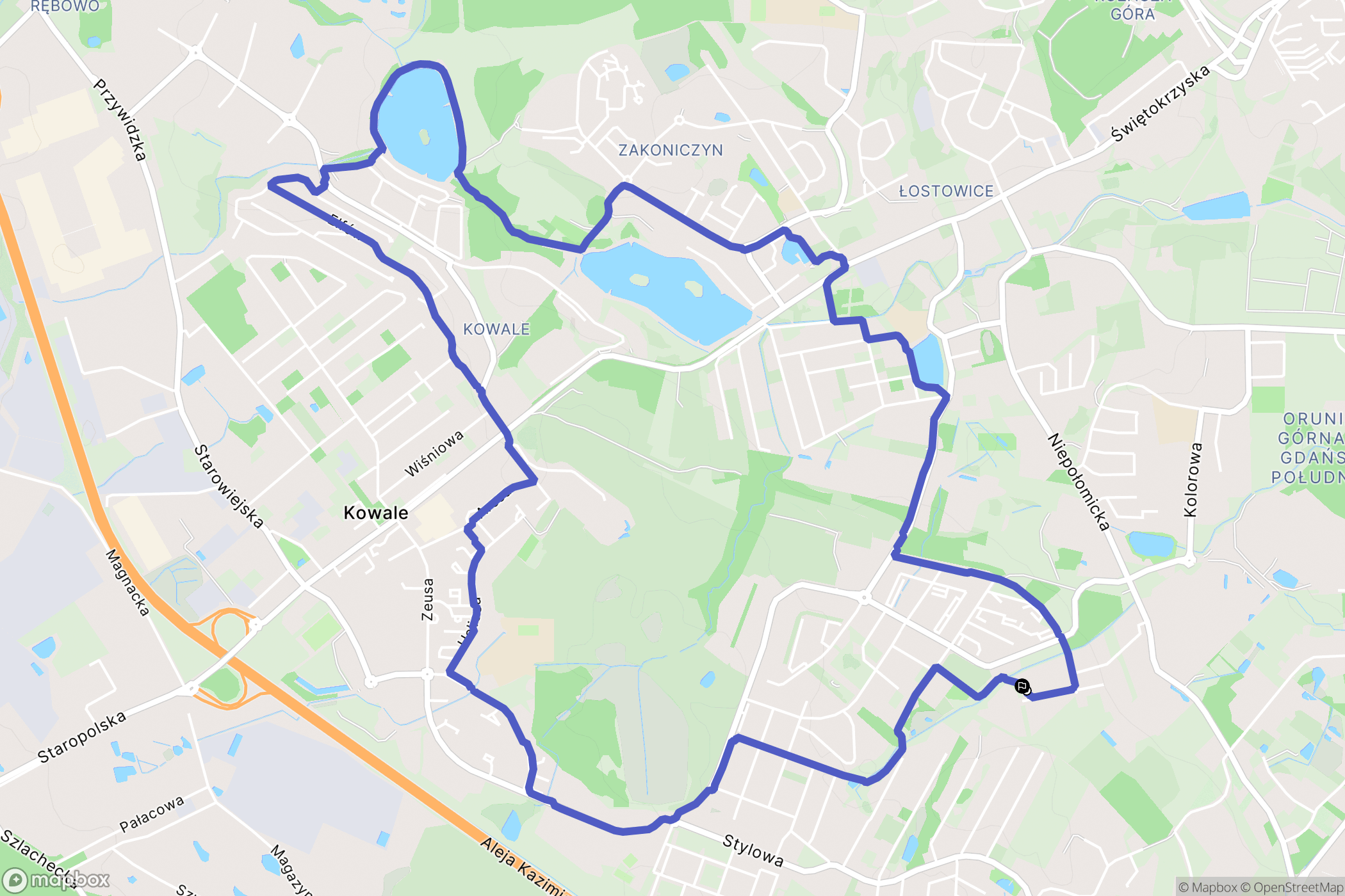 Gdańsk: mapa trasy - Poland