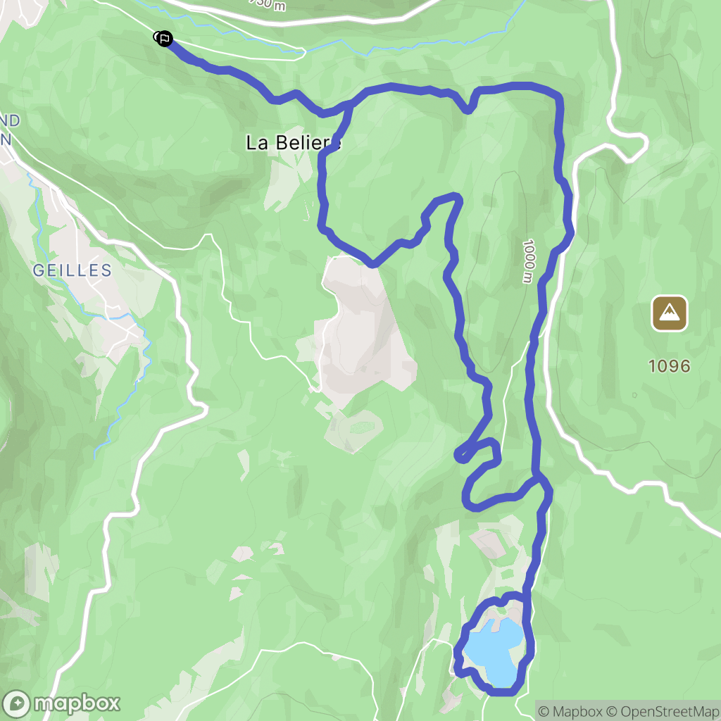 Oyonnax : carte du parcours de randonnée - France