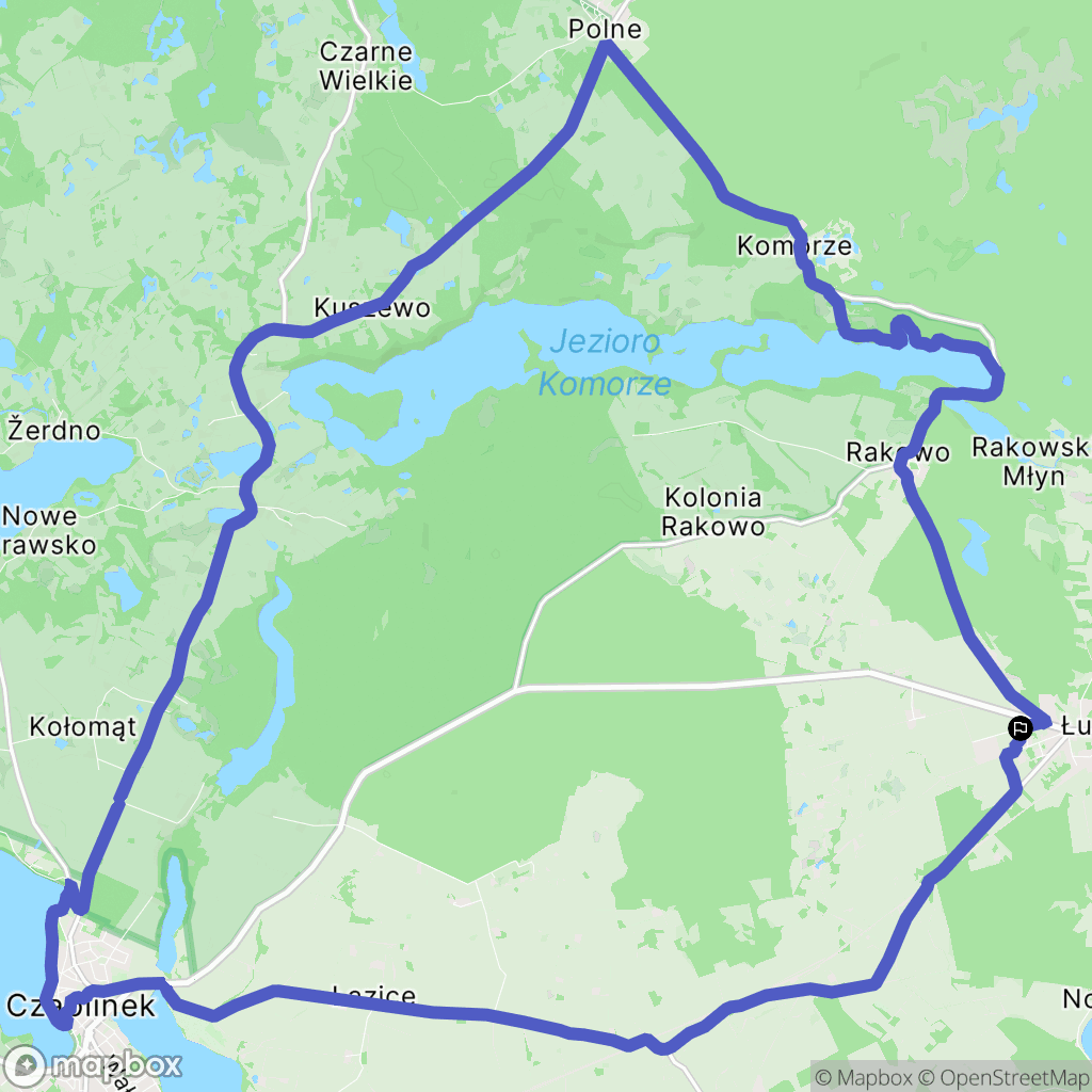 Łubowo: mapa trasy - Poland