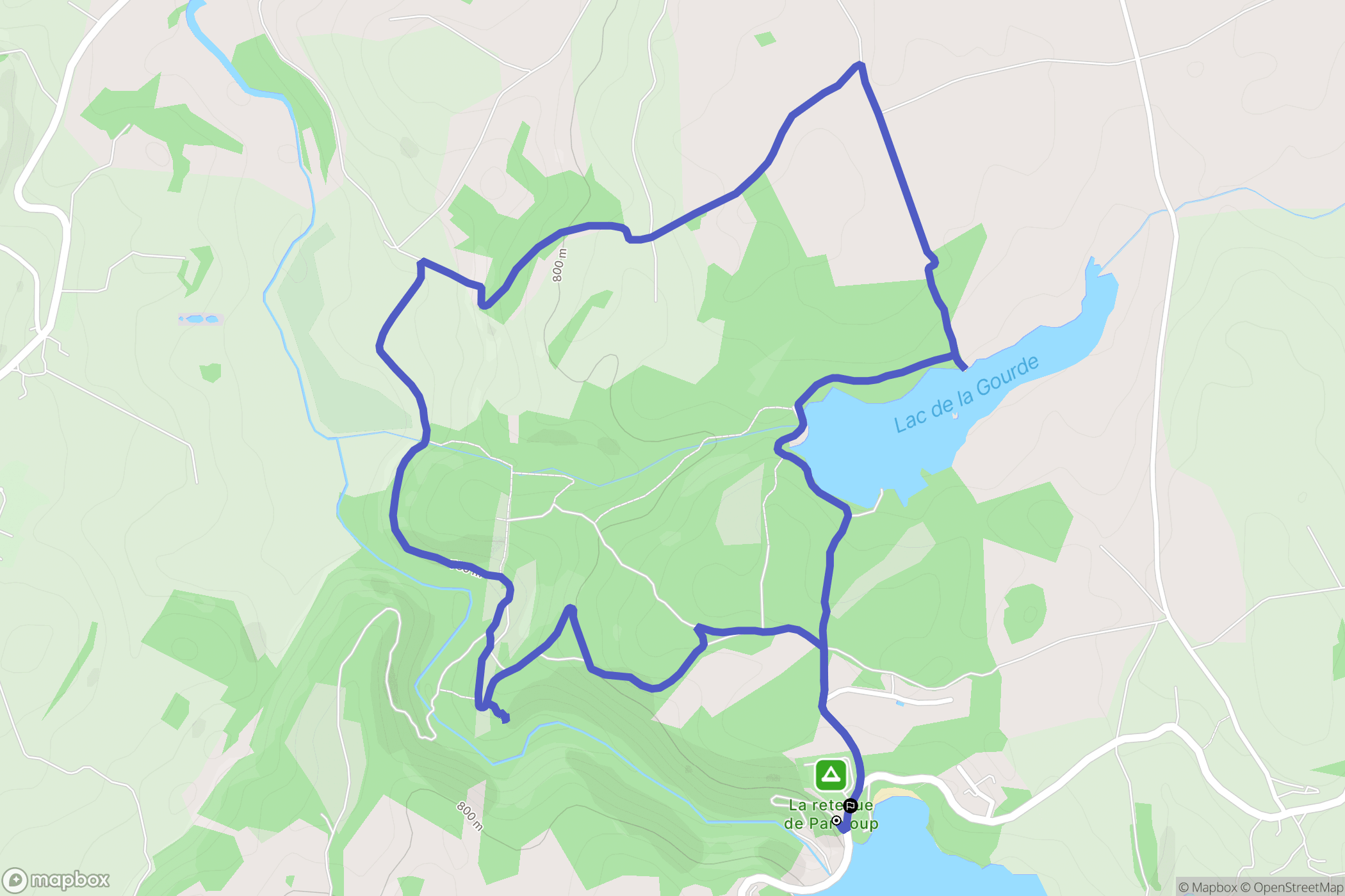 Canet-de-Salars : carte du parcours de randonnée - France