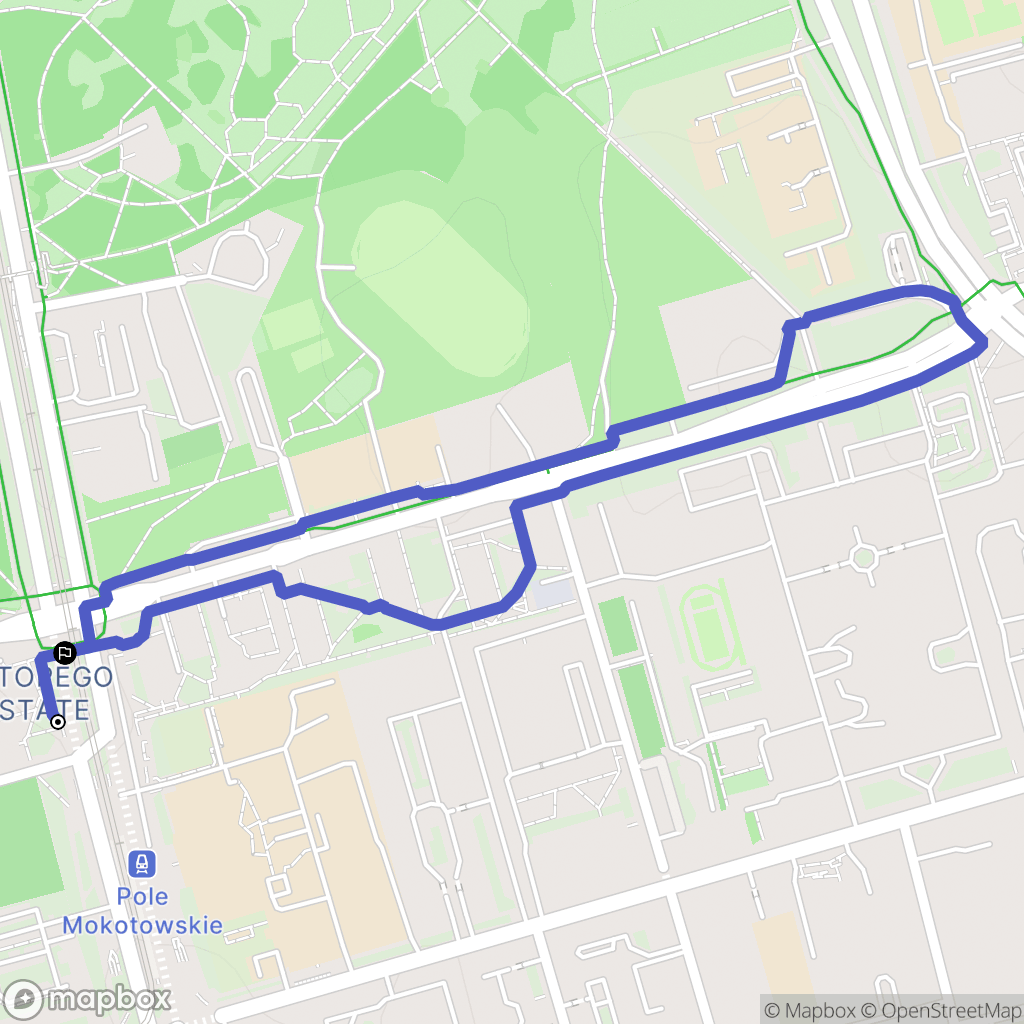 Warszawa: mapa trasy - Poland