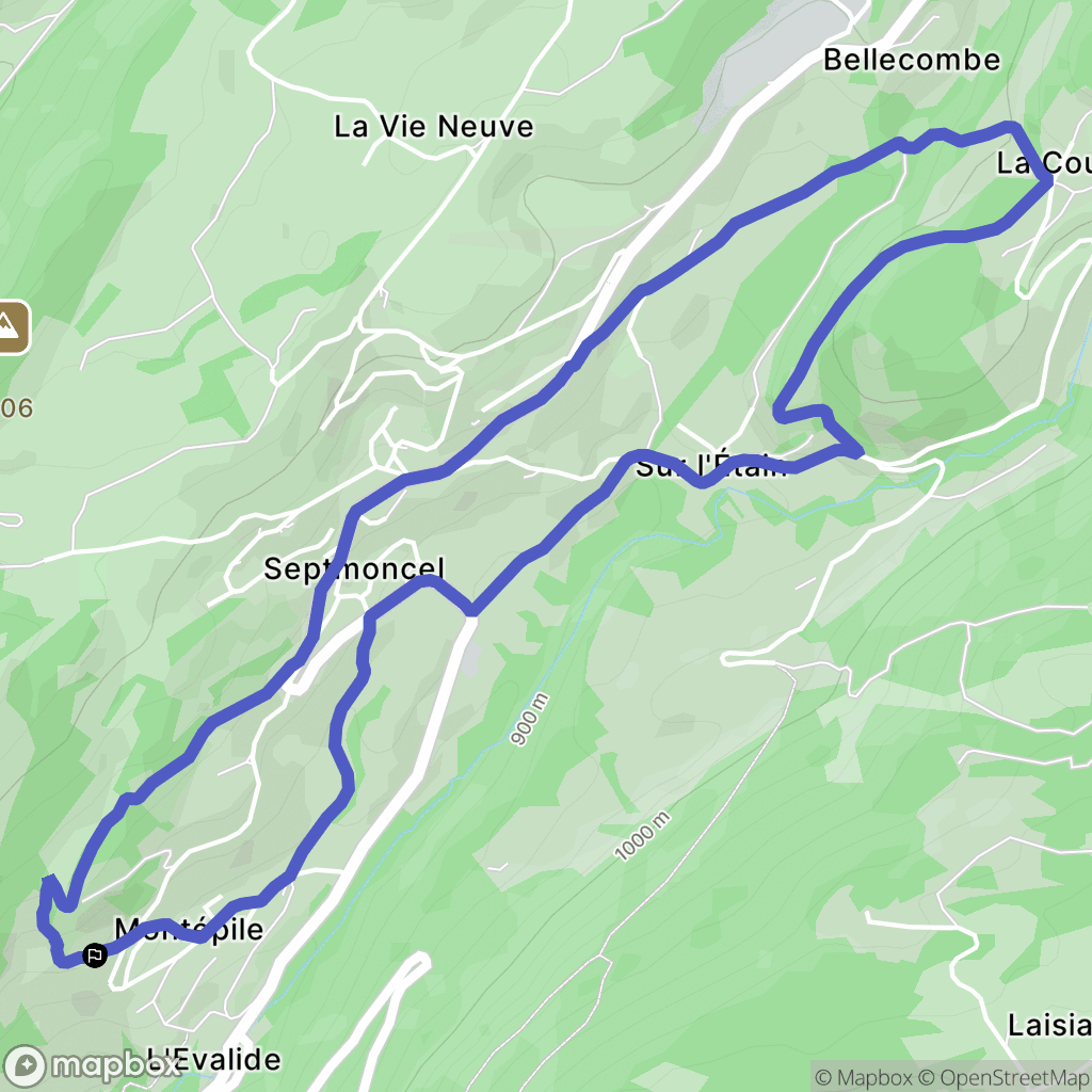 Septmoncel les Molunes : carte du parcours de randonnée - France