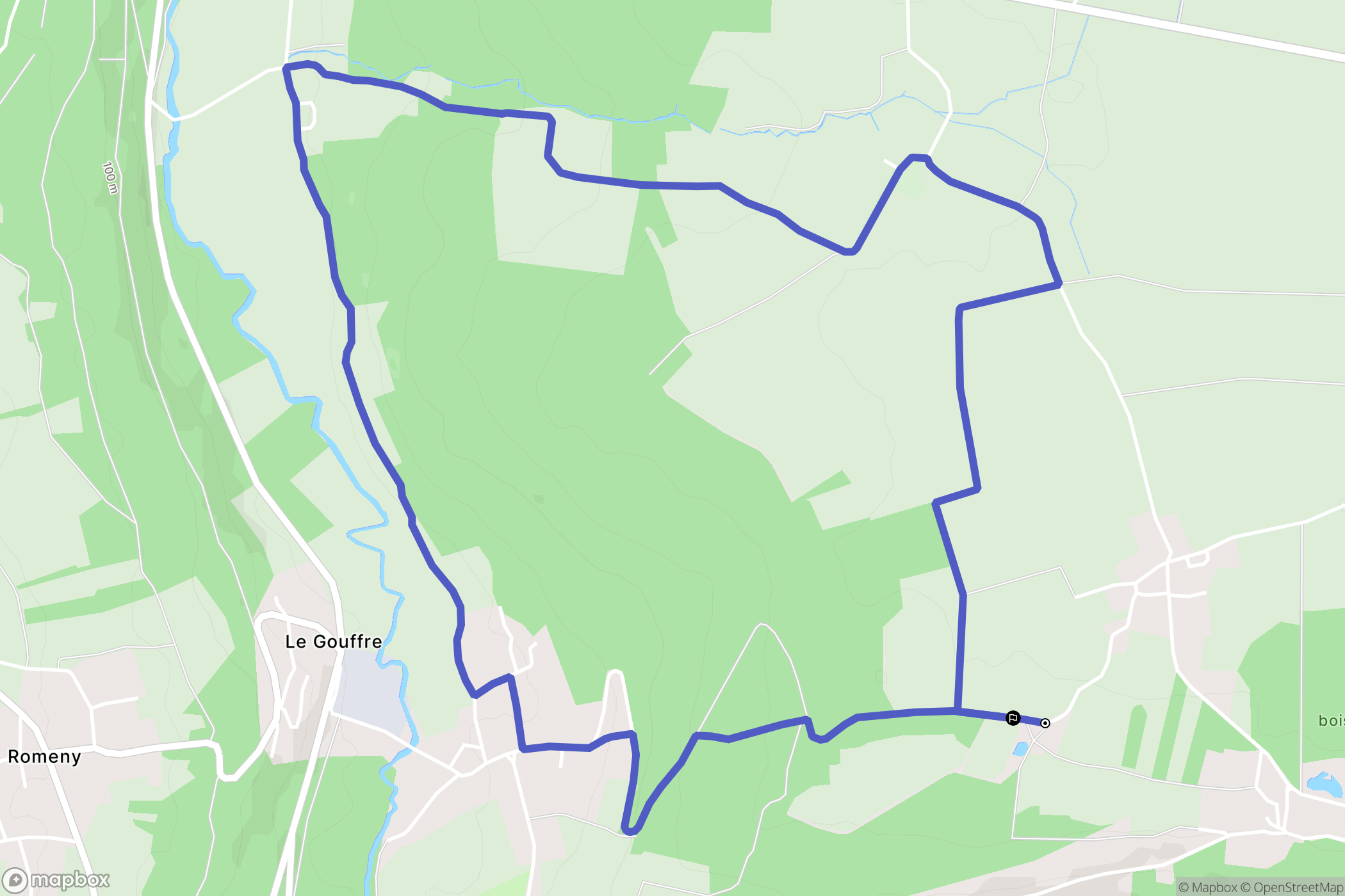 Saint-Cyr-sur-Morin : carte du parcours de randonnée - France