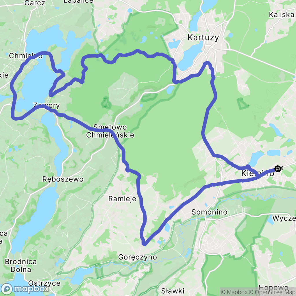 Kiełpino: mapa trasy - Poland