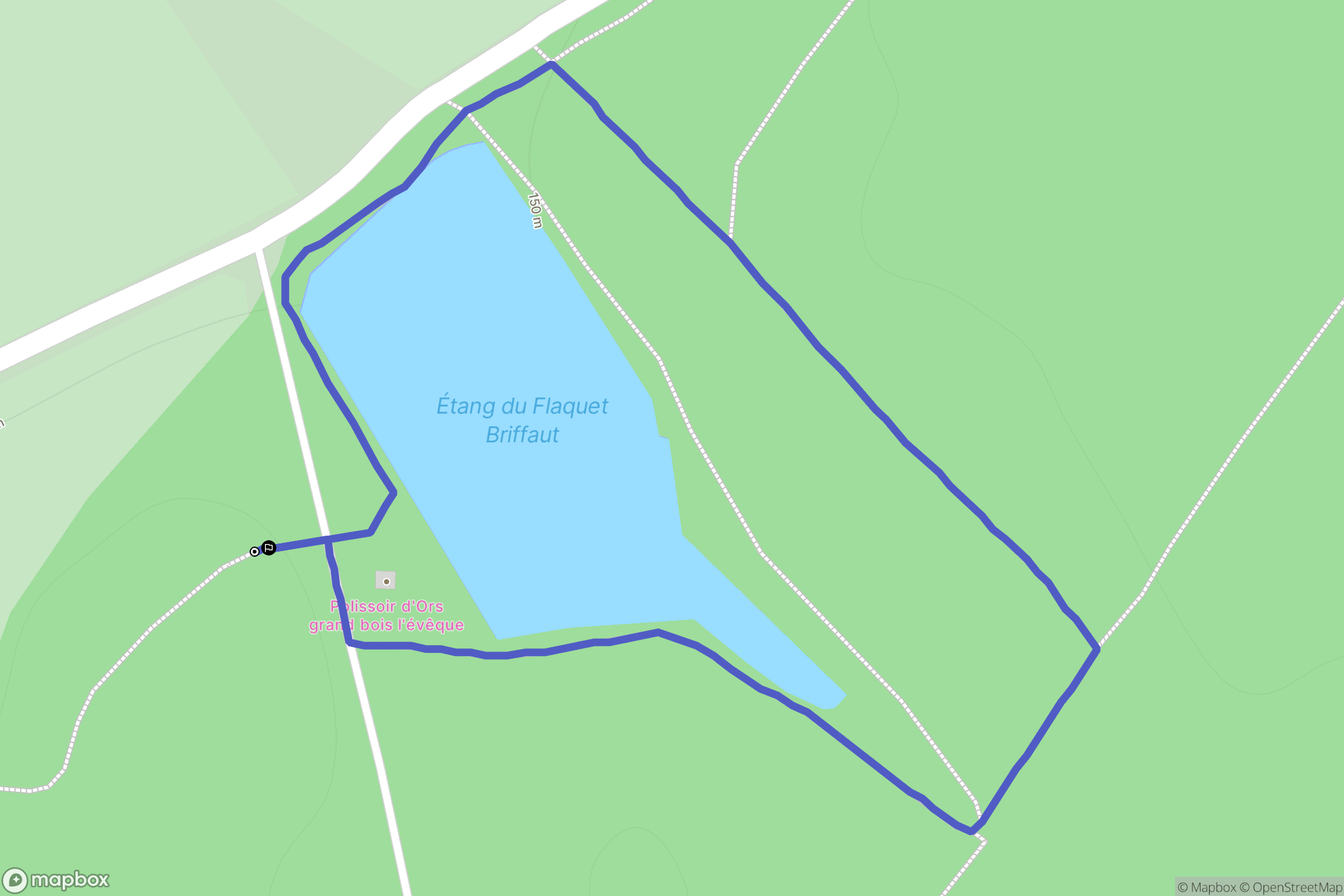 Ors : carte du parcours de randonnée - France