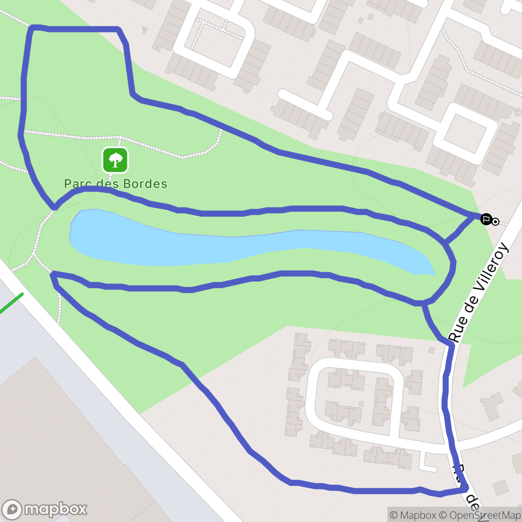Bondoufle : carte du parcours de randonnée - France