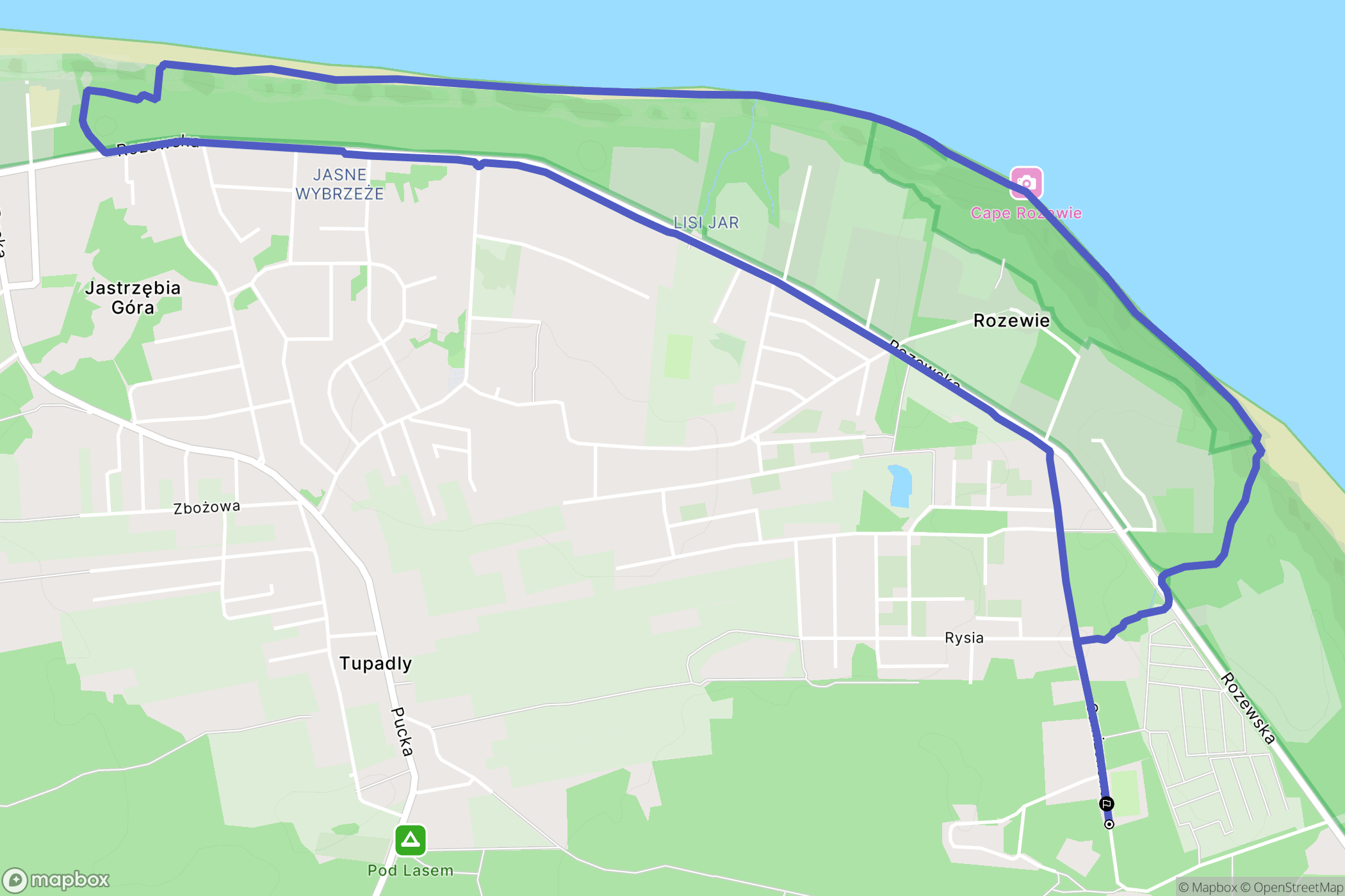 Władysławowo: mapa trasy - Poland