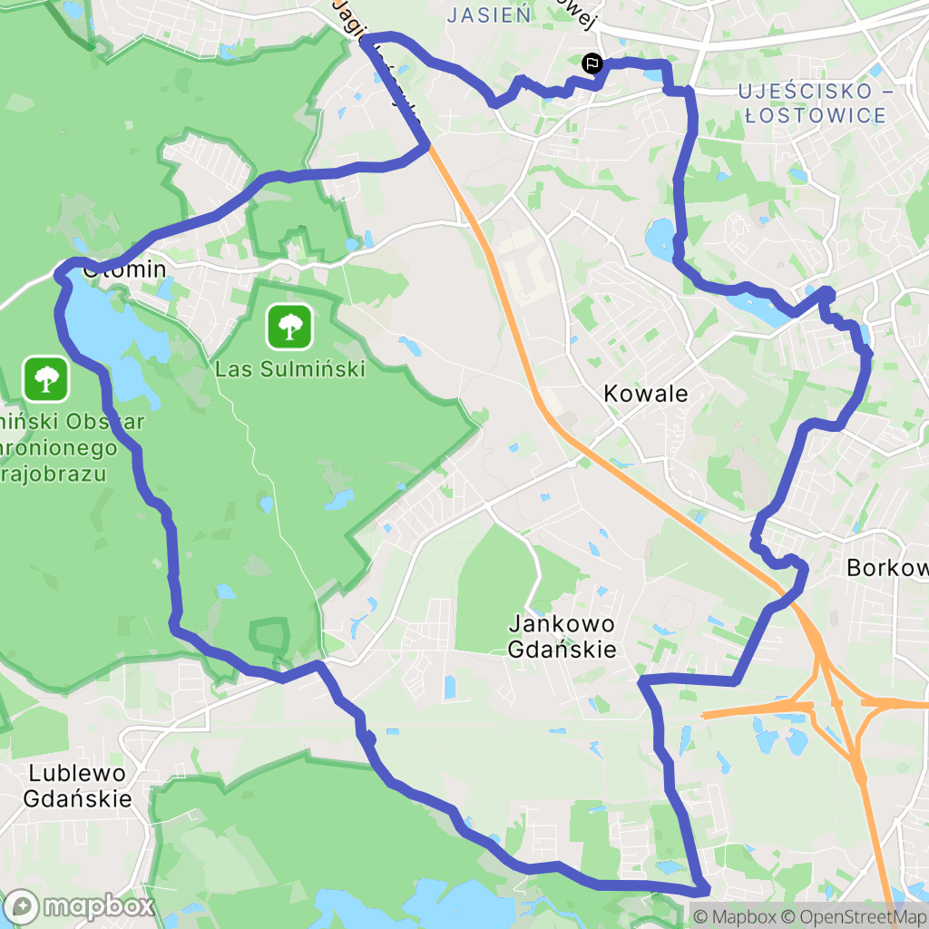 Gdańsk: mapa trasy - Poland