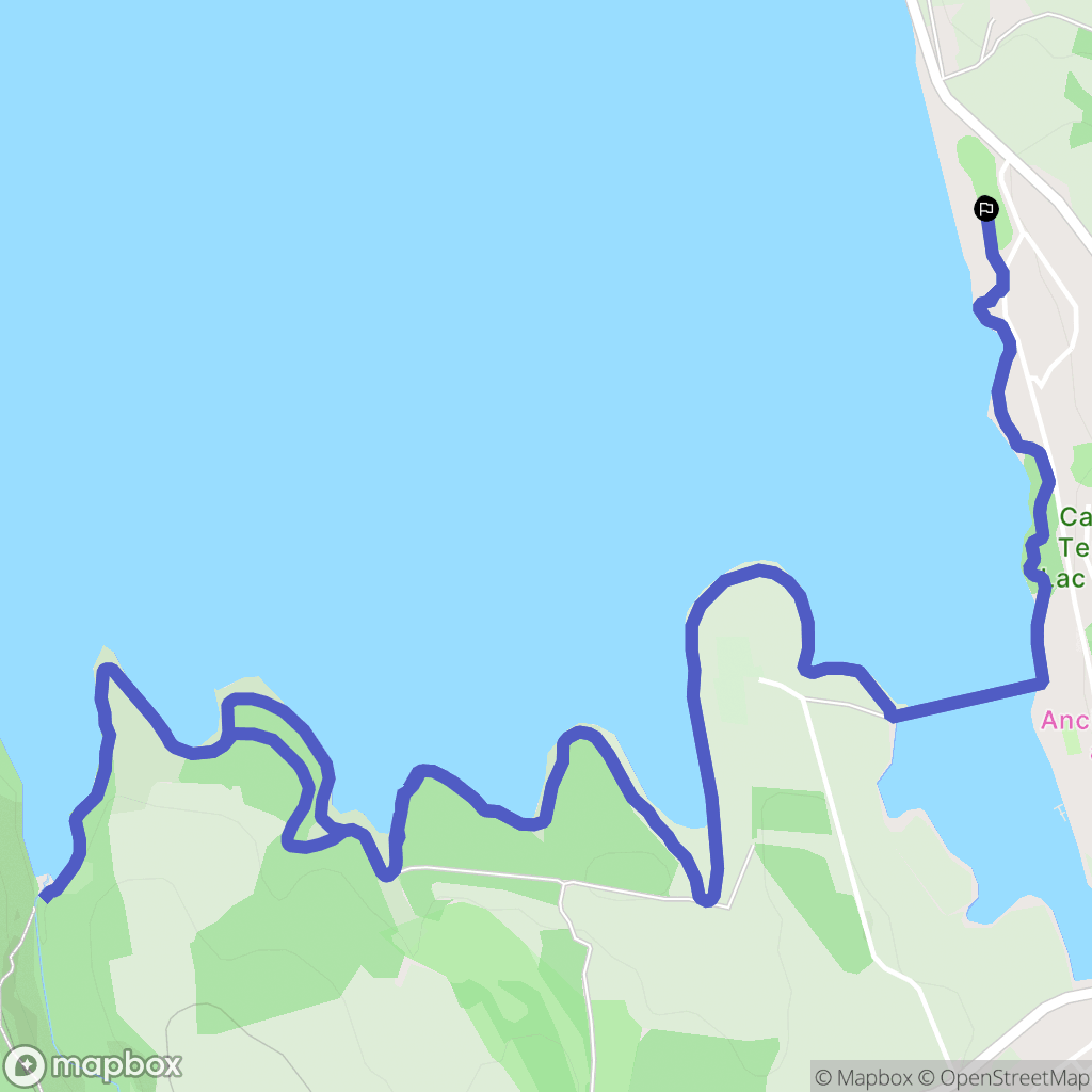 Langogne : carte du parcours de randonnée - France