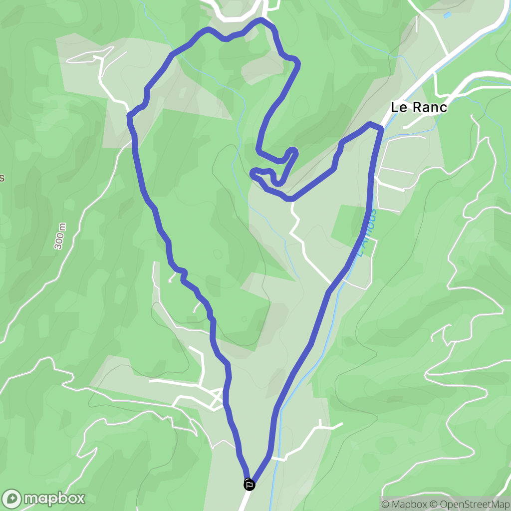 Générargues : carte du parcours de randonnée - France