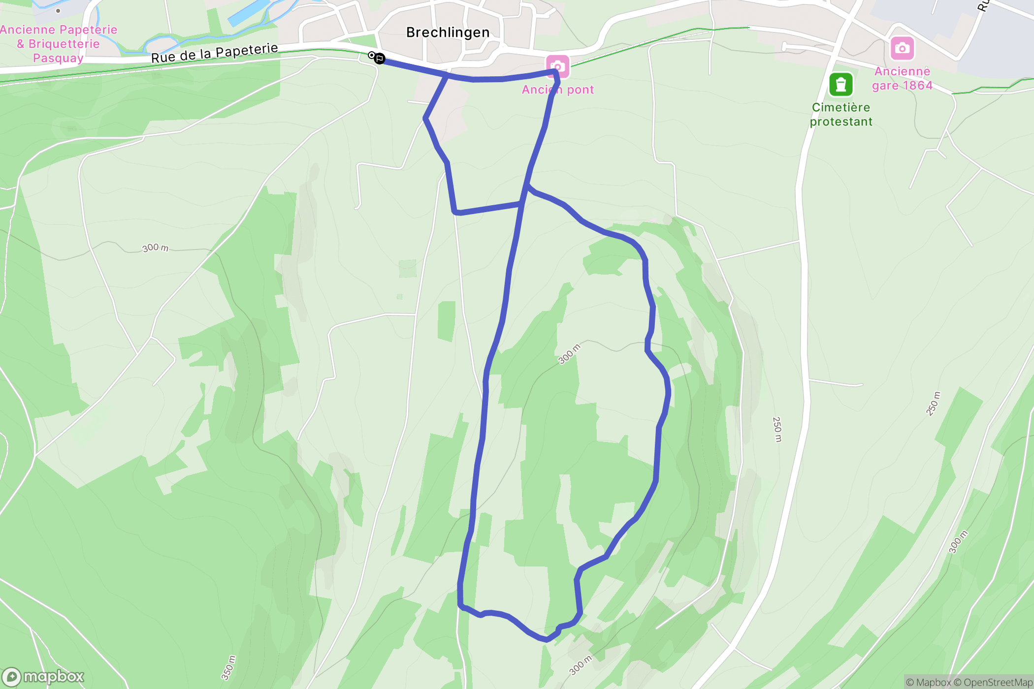 Wasselonne : carte du parcours de randonnée - France