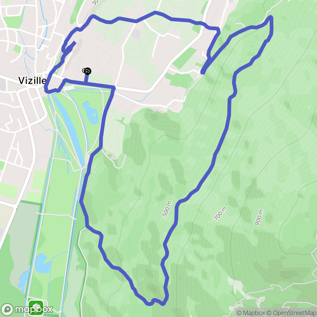 Vizille : carte du parcours de randonnée - France