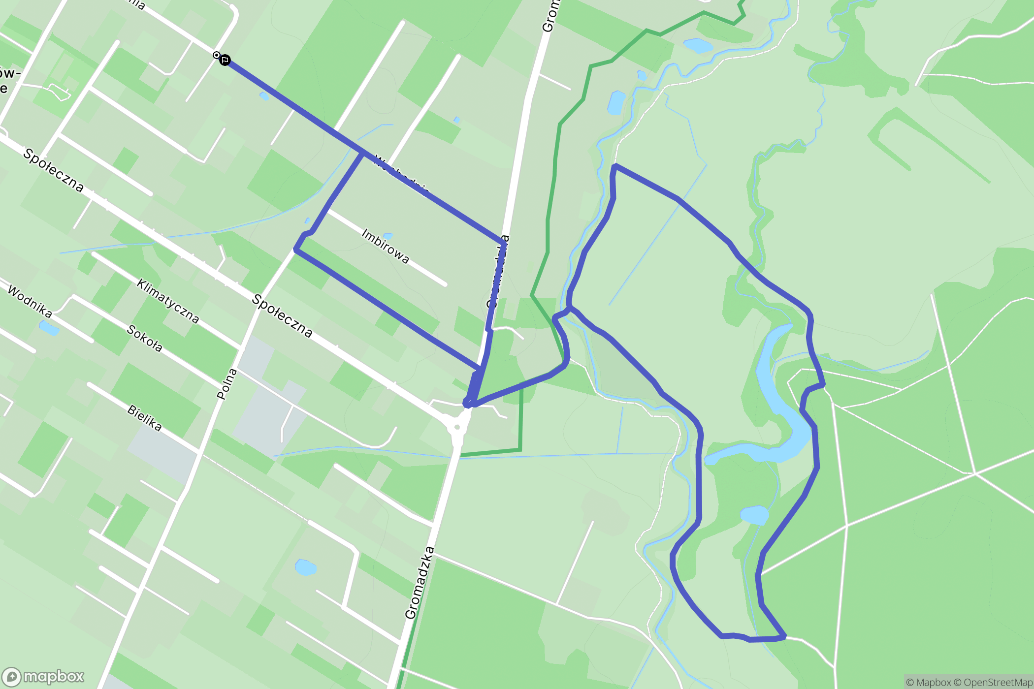 Henryków-Urocze: mapa trasy - Poland