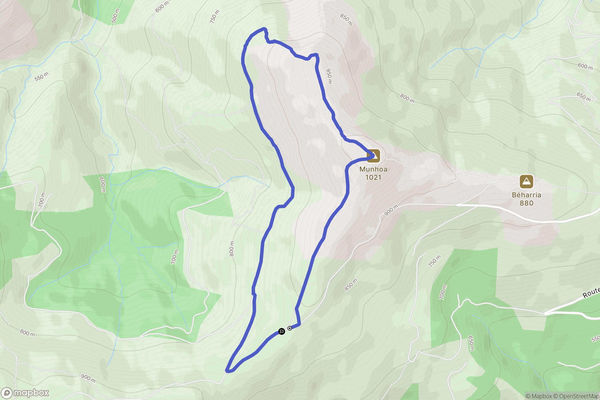 Anhaux : carte du parcours de randonnée - France