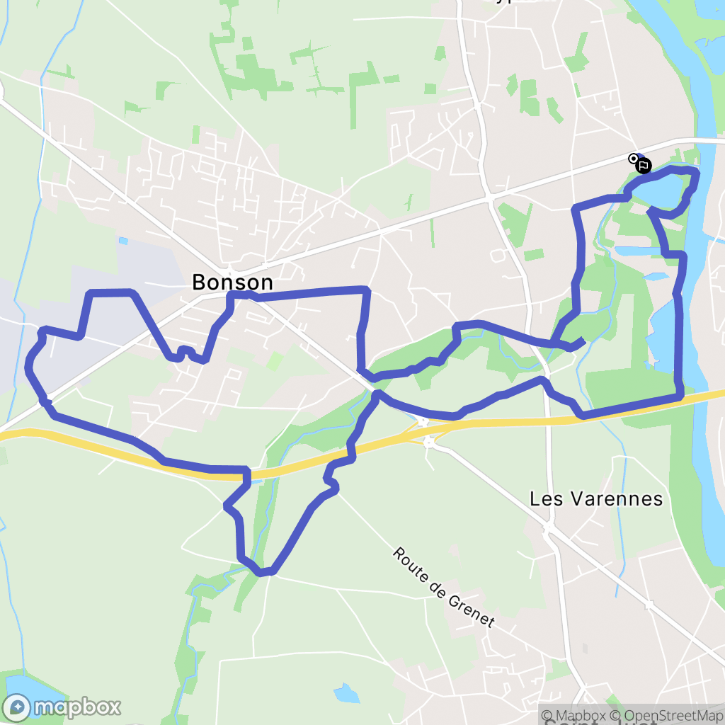 Saint-Cyprien : carte du parcours de randonnée - France